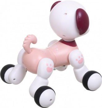 Игрушка детская собачка-робот на радиоуправлении 15см розовая Робот на колесах и. . фото 3