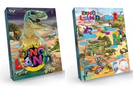 Набір Danko Toys Креативна творчість Dino Land 7в1 Набір "Dino Land" містить вел. . фото 3