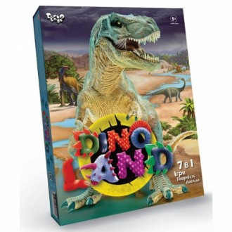 Набір Danko Toys Креативна творчість Dino Land 7в1 Набір "Dino Land" містить вел. . фото 2