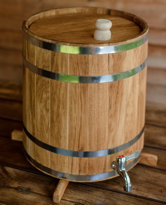 «Бочка дубовая (жбан)» - это бочка конусной формы, для напитков с краном и подст. . фото 8