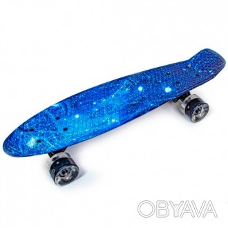 Скейт пенни борд Fish Skateboards Elastic - это красочная и надежная модель от п. . фото 1
