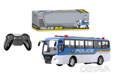 Автобус поліція на р.к 666-690NA акум. USB світ. кор. р. 43*13,6*15 см.. . фото 1