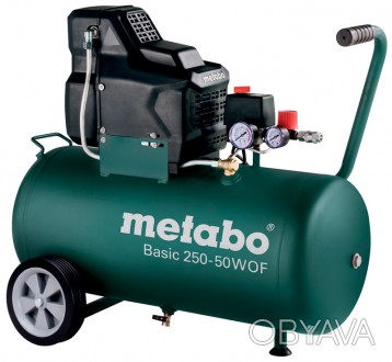 Безмасляний компресор Metabo Basic 250-50 W OF оснащений двигуном 1500 Вт. Двигу. . фото 1