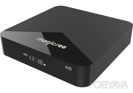  У Комплект входить:1 * Приставка Magicsee N5 TV box; 1 * Блок живлення 5V-2A;1 . . фото 1
