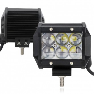  Автофара LED (6 LED) 5D-18W-MIX; використовується для встановлення на транспорт. . фото 2