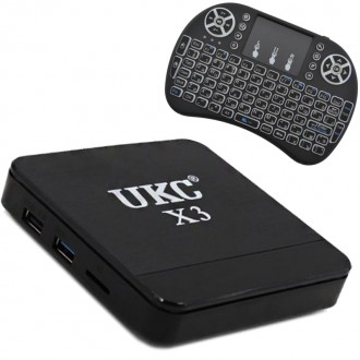 Смарт ТВ-приставка Ukc X3(4 Gb Ram / 32 Gb Flash) + клавіатура i8
Приставка Ukc . . фото 2