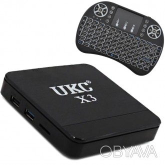Смарт ТВ-приставка Ukc X3(4 Gb Ram / 32 Gb Flash) + клавіатура i8
Приставка Ukc . . фото 1