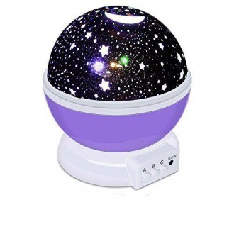 Ночник куля проектор зоряне небо Star Master Dream QDP01 Purple
Круглий нічник-п. . фото 5