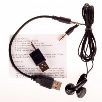 Мініатюрний диктофон з MP3 плеєром 16 Гб і часом запису 18 годин Міні диктофон c. . фото 5
