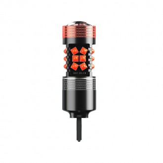 Автомобільна світлодіодна лампа DXZ T20 Red поворот + стоп сигнал потужність 30W. . фото 3