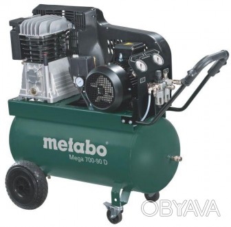 Компресор Metabo Mega 700-90 D (601542000)Напруга - 380 ВНомінальна споживана по. . фото 1