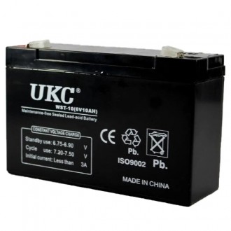 Акумулятор свинцево-кислотний UKC Battery WST-10 6V 10AhЕлектроліт в акумуляторі. . фото 4