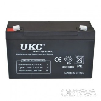 Акумулятор свинцево-кислотний UKC Battery WST-10 6V 10AhЕлектроліт в акумуляторі. . фото 1