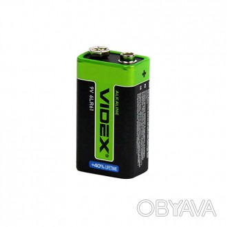 Батарейка лужна Videx 6LR61/9V КронаБатарея типорозміру « Крона» застосовується . . фото 1