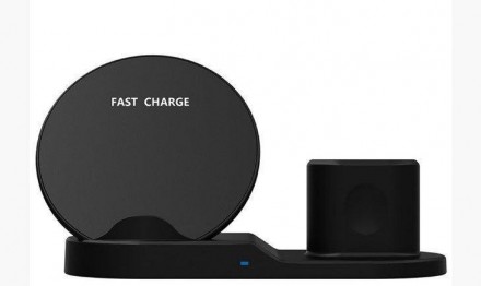 Док-станція бездротова Wireless fast charge 3in1 дає можливість одночасного заря. . фото 9
