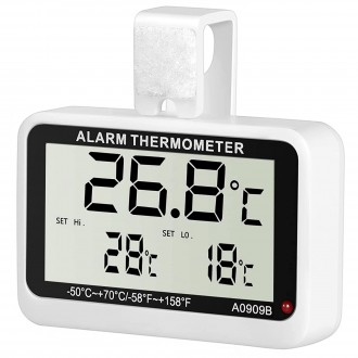 Електронний термометр для холодильників з індикацією верхньої та нижньої точки т. . фото 2