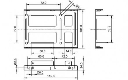 25x103x115mm металеві кріплення для гнізда 3.5Виріб розроблено для німецького ри. . фото 3