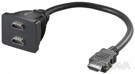 Розгалужувач HDMI 1 вхід/2 виходи (однакове зображення)Виріб розроблено для німе. . фото 1