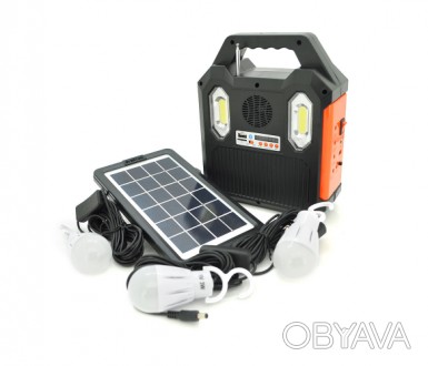 Переносной фонарь RT903BT+Solar, 1 режим+ сигнал SOS, Радио+ Bluetooth колонка, . . фото 1