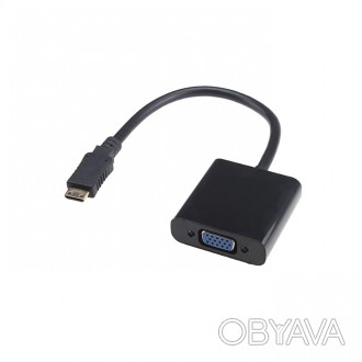 Конвертер підключення портативних HDMI пристроївз виходом міні HDMI до VGA моніт. . фото 1