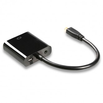Конвертер підключення портативних HDMI пристроївз виходом мікро HDMI до VGA моні. . фото 4