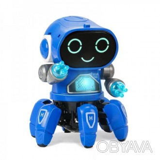 Яскравий танцюючий інтерактивний Bot Robot з підсвічуванням, що пересувається на. . фото 1