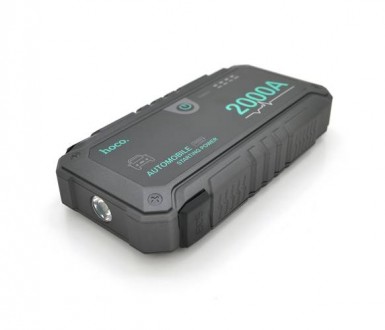 Пусковий прилад для акумулятора автомобіля HOCO 2000A, Power Bank 16000mAh, Box. . фото 4