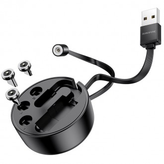 USB Кабель 3в1 з магнітним кріпленням та висувним дротом Borofone BU26Універсаль. . фото 2