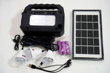 Портативная солнечная автономная система Solar GDPlus GD-8081 + FM радио + Bluet. . фото 2