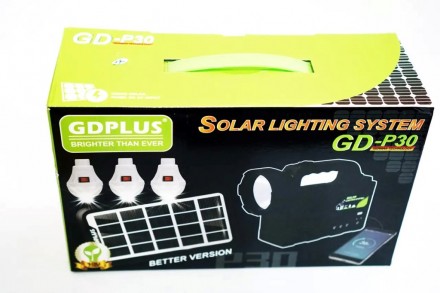 Портативная солнечная автономная система Solar GDPlus GD-P30

Комплект GDPlus . . фото 8