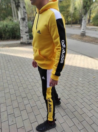 
 
 Тёплый спортивный костюм Adidas жёлтый
Размеры: S, M, L, XL, XXL
Материал: т. . фото 10