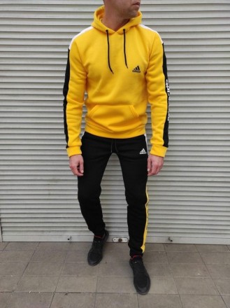 
 
 Тёплый спортивный костюм Adidas жёлтый
Размеры: S, M, L, XL, XXL
Материал: т. . фото 3