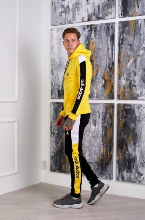 
 
 Тёплый спортивный костюм Adidas жёлтый
Размеры: S, M, L, XL, XXL
Материал: т. . фото 4