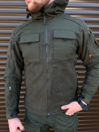 
 
 Флісова куртка олива з захисними накладками , щільність- 350 г/м2
Виробництв. . фото 9