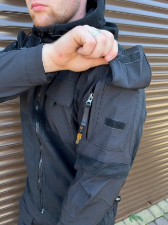 
 
 Флісова куртка чорна з захисними накладками , щільність- 350 г/м2
Виробництв. . фото 6