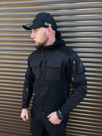 
 
 Флісова куртка чорна з захисними накладками , щільність- 350 г/м2
Виробництв. . фото 4