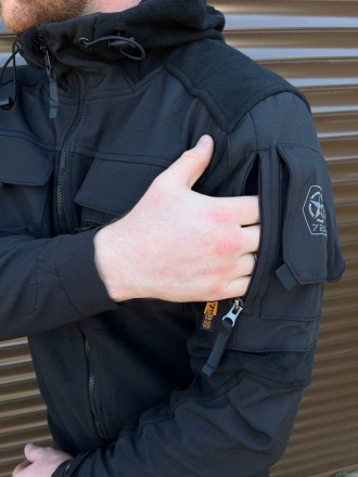 
 
 Флісова куртка чорна з захисними накладками , щільність- 350 г/м2
Виробництв. . фото 5