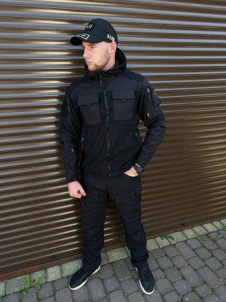
 
 Флісова куртка чорна з захисними накладками , щільність- 350 г/м2
Виробництв. . фото 2