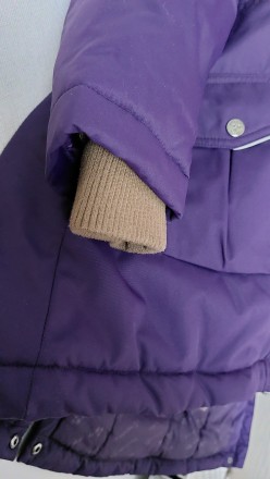 Замечательная тёплая удлинённая курточка фиолетового цвета.Большемерит.Замеры на. . фото 5