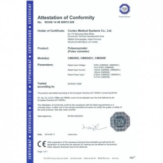 Сертифицированый Пульсоксиметр Contec CMS50D + батарейки 
Предназначен для опред. . фото 5
