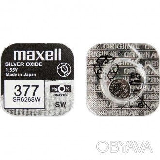 Батарейка MAXELL SR626SW (377, V377, D377) 1штВнимание! Цена указана за минималь. . фото 1