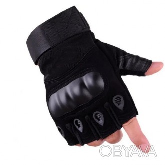 Перчатки тактические без пальцев Oakley L черные