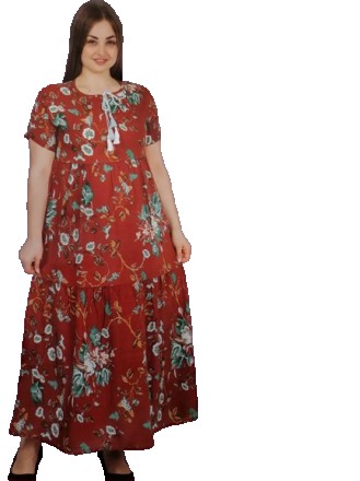 Турецкие платья из штапеля в пол Merve Moda
Штапельное женское платье большого р. . фото 2