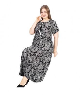 Турецкое штапельное длинное платье в пол размеры 48-56 Merve Moda 422
Штапельное. . фото 3