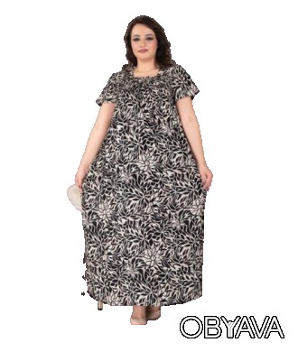Турецкое женское платье из штапеля большого размера 56-62 Merve Moda 444
Штапель. . фото 1