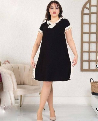 Летнее женское платье черное, 52, XL штапель Merve Moda 435, Турция. Запоріжжя. фото 1 Летнее женское платье черное, 52, XL штапель Merve Moda 435, Турция. Запоріжжя. фото 1
