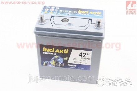 Аккумулятор 42Ah INCI AKU Asia NS40 360A KSK R+ кислотный (L187*W127*H200/220mm). . фото 1