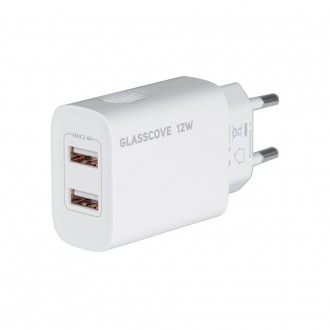 Зарядное устройство GLASSCOVE 12W 2-Port USB (TC-012A). . фото 2