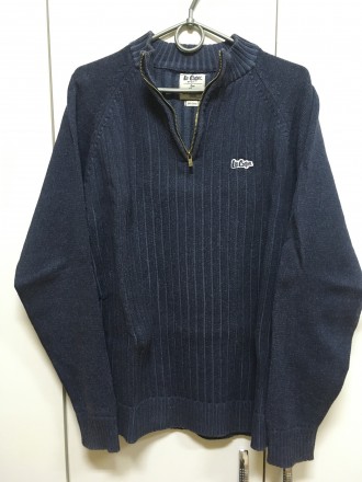 Качественный , фирменный,  пуловер бренда Lee Cooper. Цвет темно синий. Натураль. . фото 2