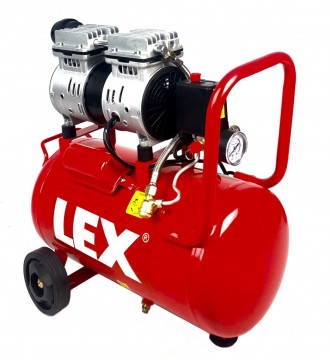 Воздушный безмасляный компрессор LEX LXAC24-11LO с ресивером 24 литра. Компрессо. . фото 2